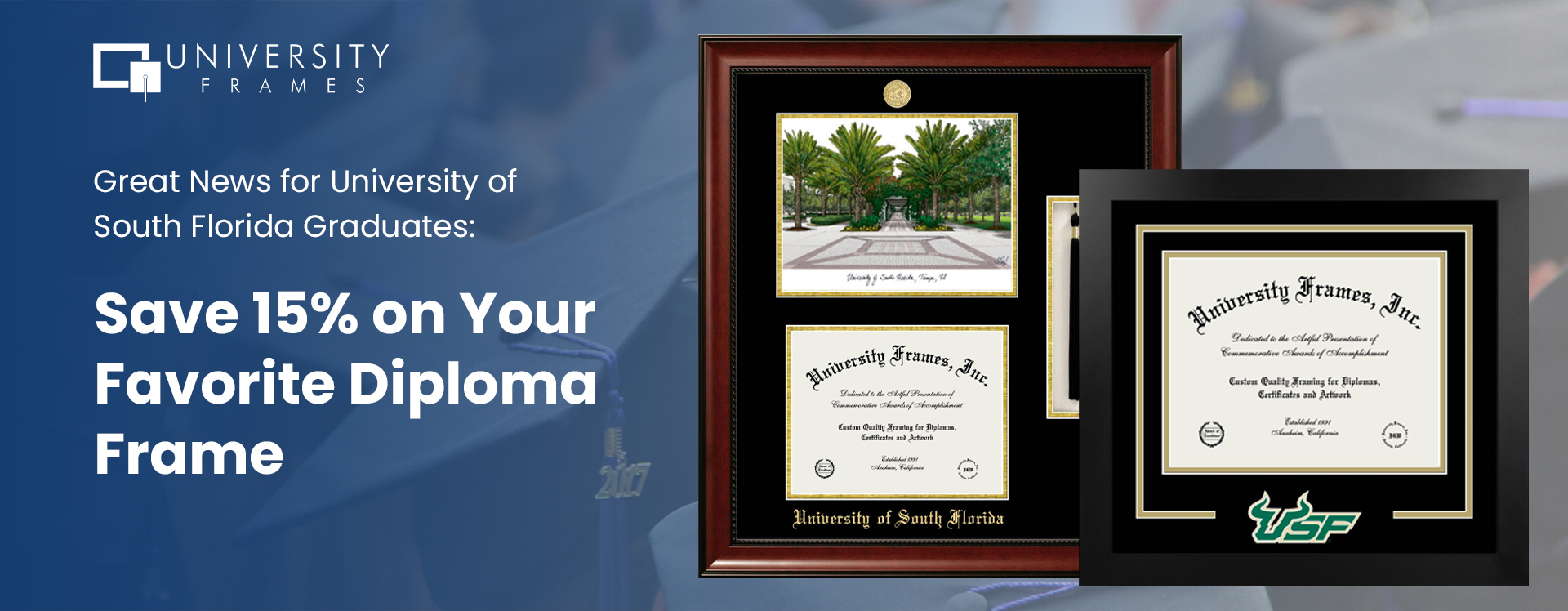 Great News for University of South Florida Graduates: Save 15% on Your Favorite Diploma Frame